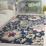 Safavieh Blossom 4'-0" x 6'-0" Rug in Navy / Red