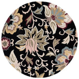 Safavieh Blossom 6'-0" x 6'-0" Rug in Black / Sage