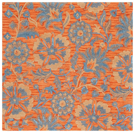 Safavieh Blossom Blm175P Rust/Blue Rug - Safavieh - blm175p - 6sq