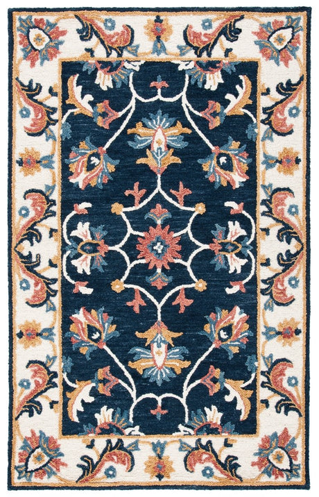 Safavieh Blossom Blm176M Blue/Ivory Rug - Safavieh - blm176m - 3