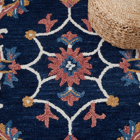 Safavieh Blossom Blm176M Blue/Ivory Rug - Safavieh - blm176m - 6r