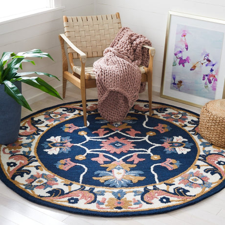 Safavieh Blossom Blm176M Blue/Ivory Rug - Safavieh - blm176m - 6r