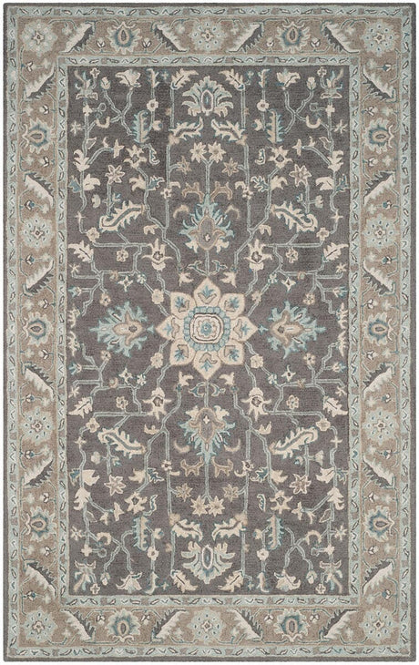 Safavieh Blossom Blm217A Dark Grey/Light Brown Rug - Safavieh - blm217a - 2