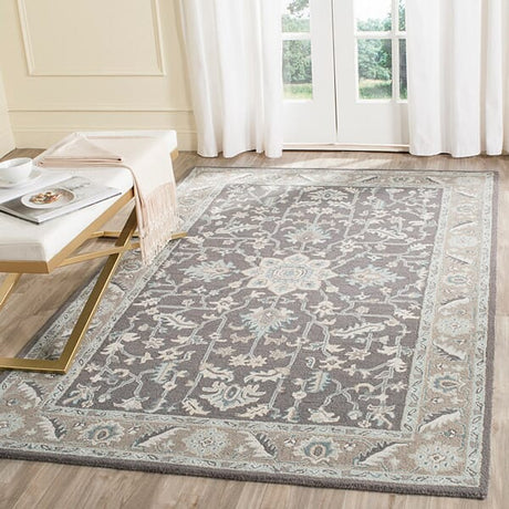 Safavieh Blossom Blm217A Dark Grey/Light Brown Rug - Safavieh - blm217a - 2