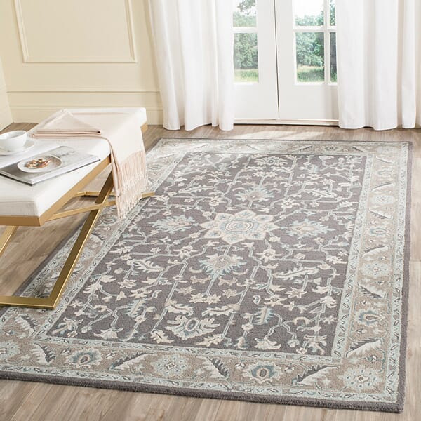 Safavieh Blossom Blm217A Dark Grey/Light Brown Rug.