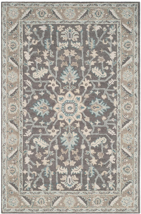 Safavieh Blossom Blm217A Dark Grey/Light Brown Rug - Safavieh - blm217a - 24