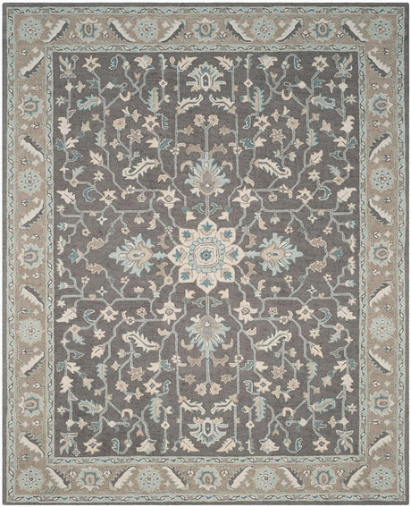 Safavieh Blossom Blm217A Dark Grey/Light Brown Rug - Safavieh - blm217a - 24