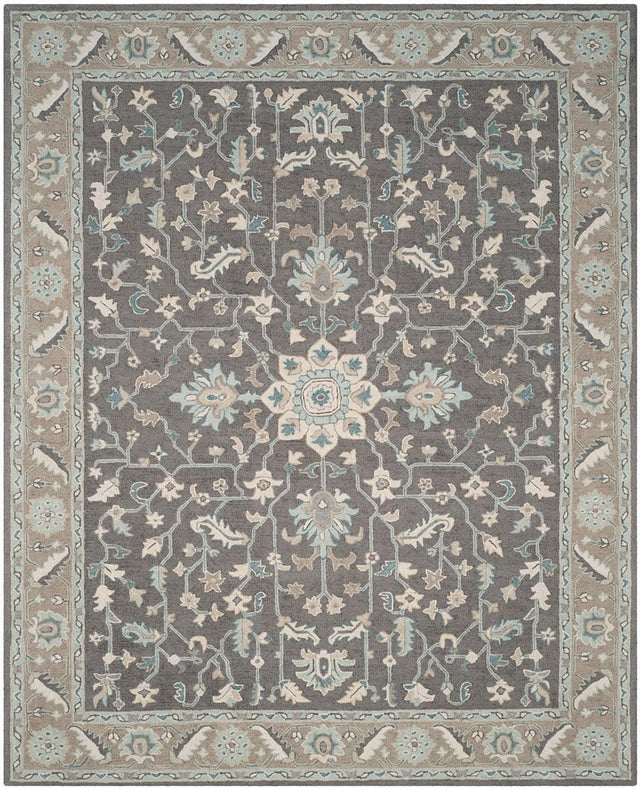 Safavieh Blossom Blm217A Dark Grey/Light Brown Rug.