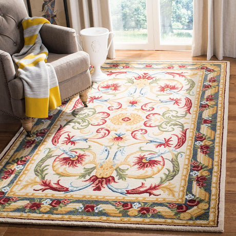 Safavieh Blossom Blm251B Ivory / Green Rugs - Safavieh - blm251b - 4