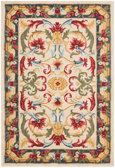 Safavieh Blossom Blm251B Ivory / Green Rugs - Safavieh - blm251b - 6r