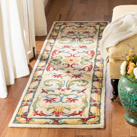 Safavieh Blossom Blm251B Ivory / Green Rugs - Safavieh - blm251b - 6sq