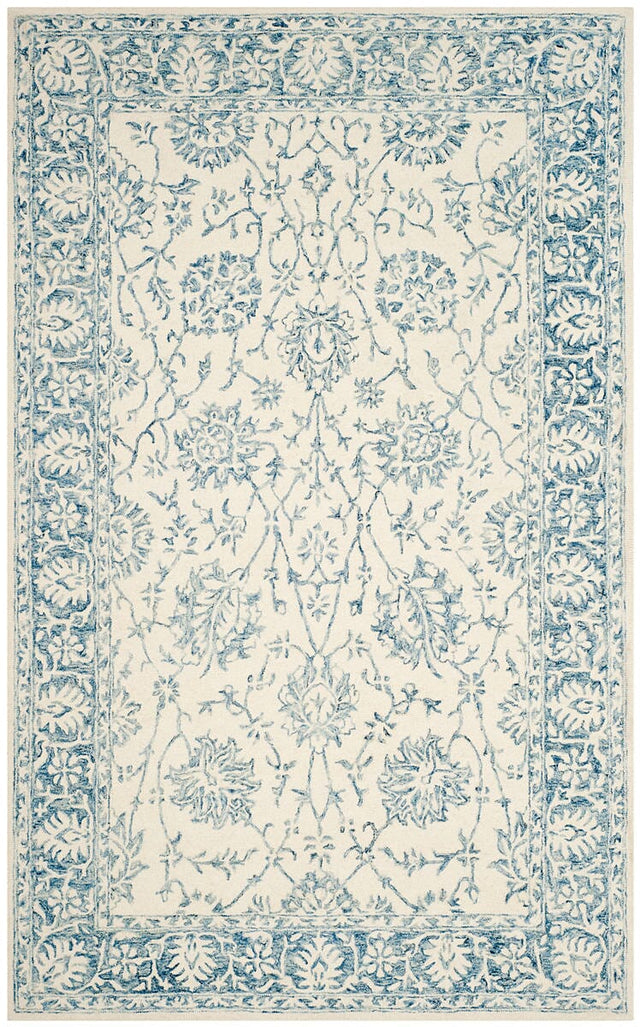 Safavieh Blossom Blm351A Ivory / Blue Rugs.