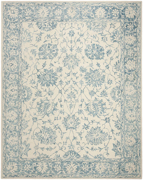 Safavieh Blossom Blm351A Ivory / Blue Rugs - Safavieh - blm351a - 6r