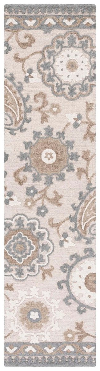 Safavieh Blossom Blm375F Grey/Beige Rug.