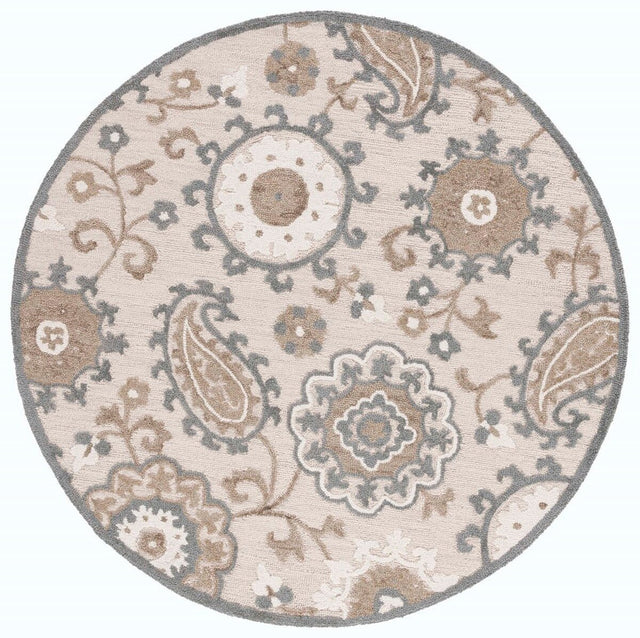 Safavieh Blossom Blm375F Grey/Beige Rug.