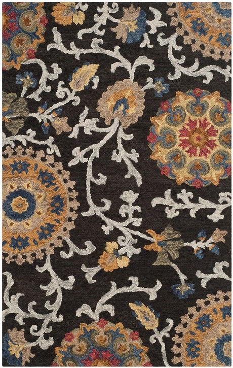 Safavieh Blossom Blm401A Charcoal/Multi Rug - Safavieh - blm401a - 2