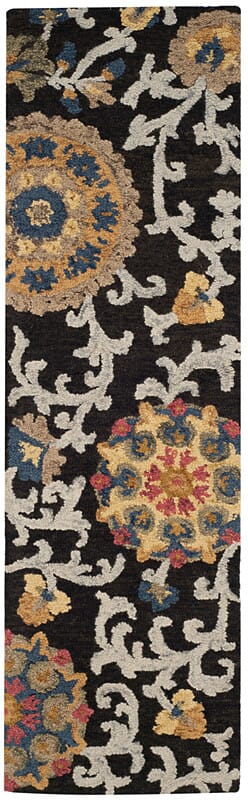 Safavieh Blossom Blm401A Charcoal/Multi Rug - Safavieh - blm401a - 24