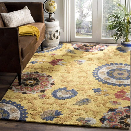 Safavieh Blossom Blm401B Gold/Multi Rug - Safavieh - blm401b - 2