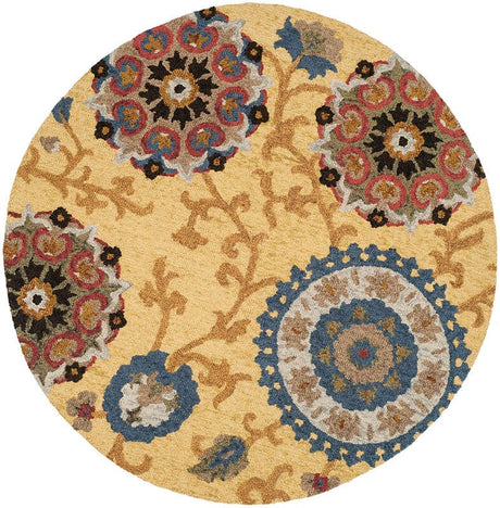 Safavieh Blossom Blm401B Gold/Multi Rug - Safavieh - blm401b - 4r