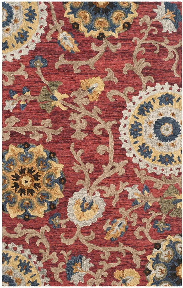 Safavieh Blossom Blm401C Red/Multi Rug.