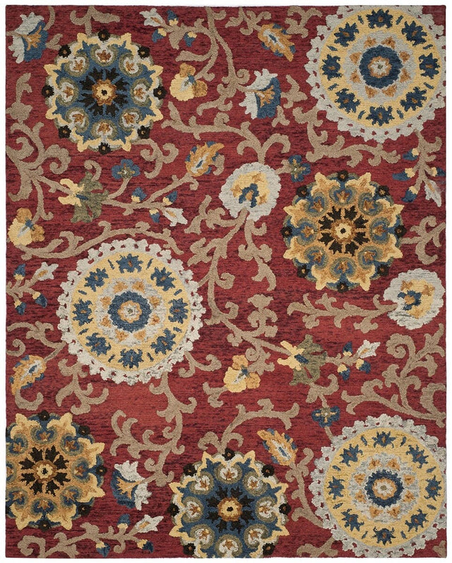 Safavieh Blossom Blm401C Red/Multi Rug.