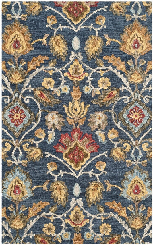 Safavieh Blossom Blm402A Navy/Multi Rug - Safavieh - blm402a - 2