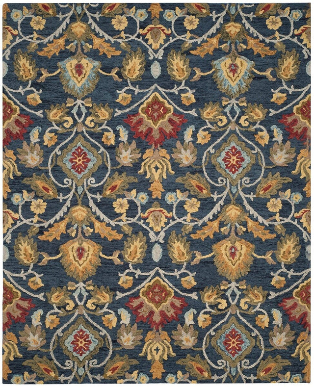 Safavieh Blossom Blm402A Navy/Multi Rug.