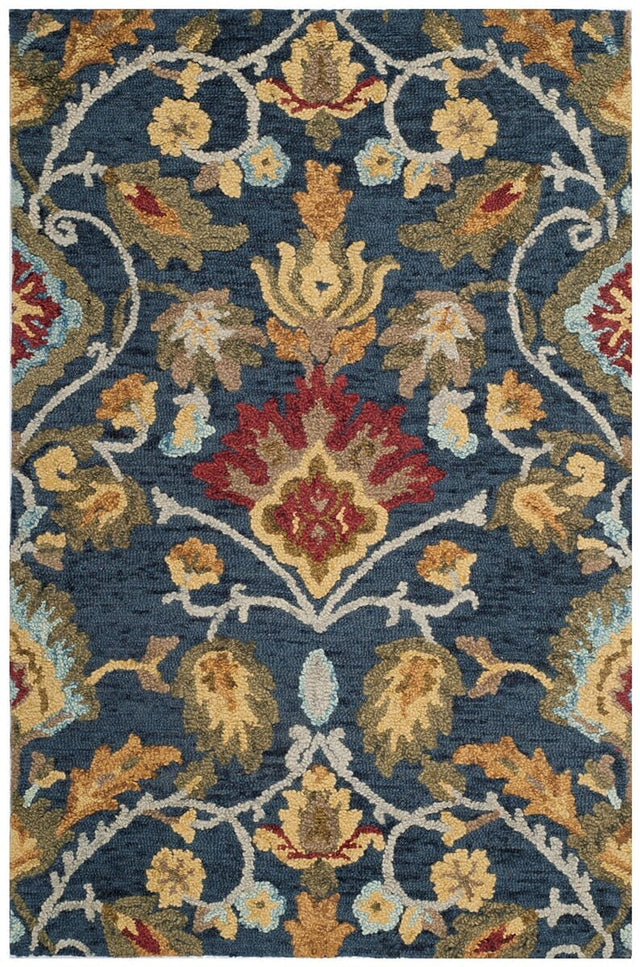 Safavieh Blossom Blm402A Navy/Multi Rug.