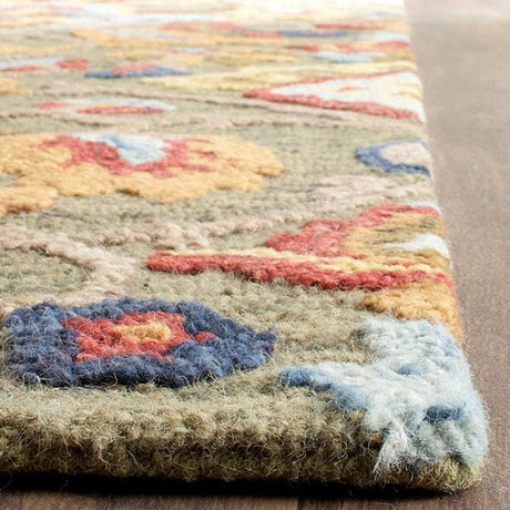 Safavieh Blossom Blm402B Green/Multi Rug.