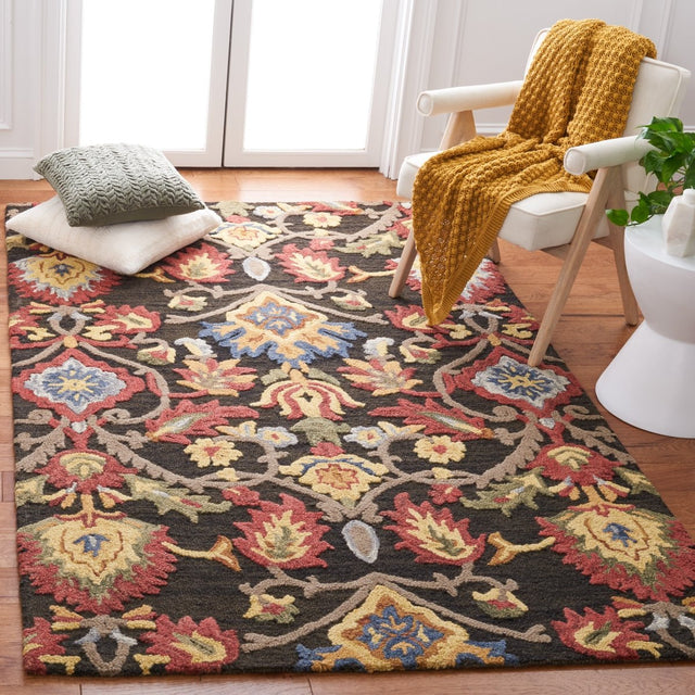 Safavieh Blossom Blm402H Charcoal/Multi Rug.