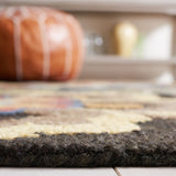 Safavieh Blossom Blm404Z Black/Yellow Rug.