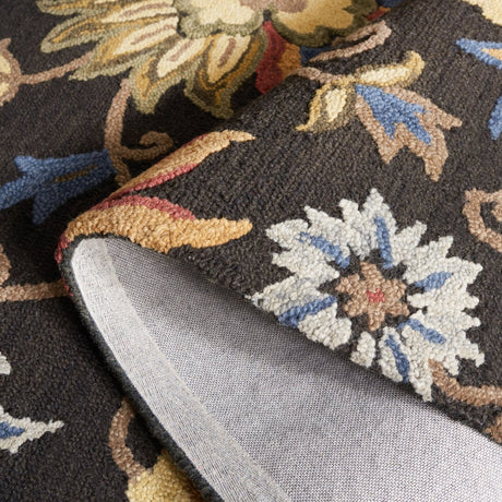 Safavieh Blossom Blm404Z Black/Yellow Rug.