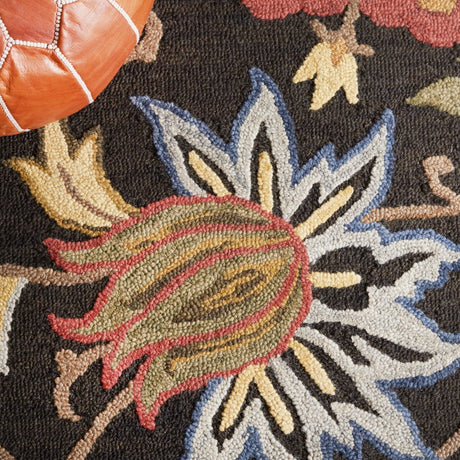 Safavieh Blossom Blm404Z Black/Yellow Rug.