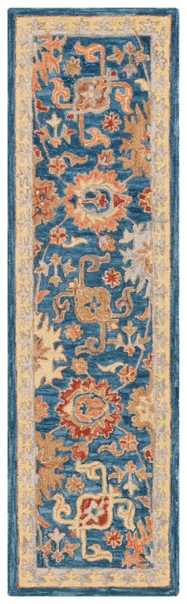 Safavieh Blossom Blm407N Navy/Brown Rug.