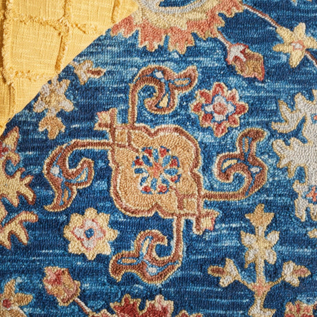 Safavieh Blossom Blm407N Navy/Brown Rug.