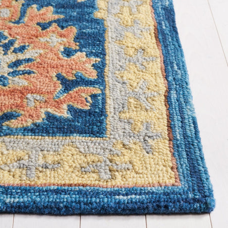 Safavieh Blossom Blm407N Navy/Brown Rug.