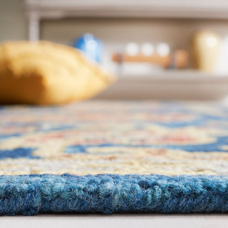 Safavieh Blossom Blm407N Navy/Brown Rug.