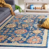 Safavieh Blossom Blm407N Navy/Brown Rug.