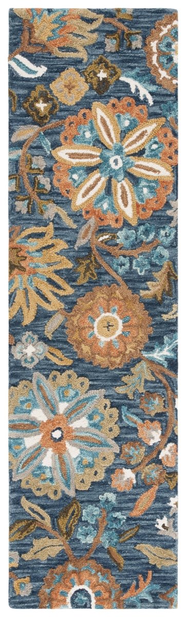 Safavieh Blossom Blm409M Blue/Ivory Rug - Safavieh - blm409m - 28