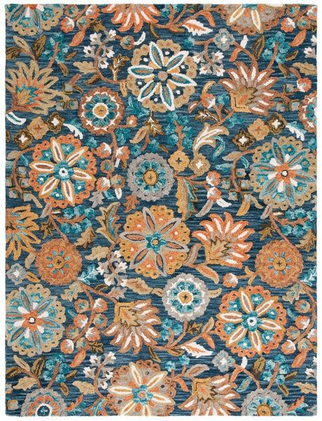 Safavieh Blossom Blm409M Blue/Ivory Rug - Safavieh - blm409m - 28