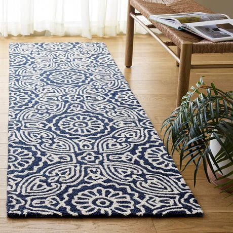 Safavieh Blossom 2'-3" x 8'-0" Rug in Blue / Ivory