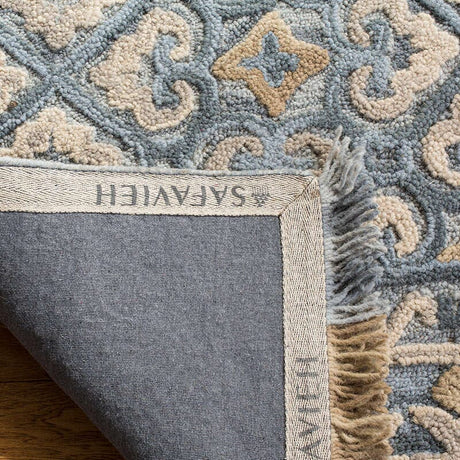 Safavieh Blossom Blm420A Light Beige / Blue Rugs - Safavieh - blm420a - 4