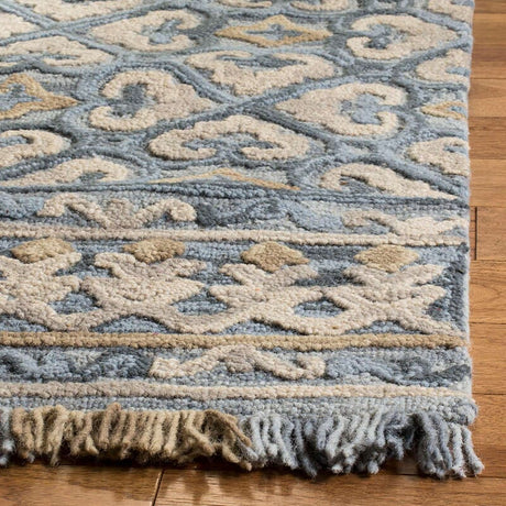 Safavieh Blossom Blm420A Light Beige / Blue Rugs - Safavieh - blm420a - 4