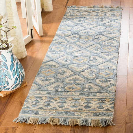 Safavieh Blossom Blm420A Light Beige / Blue Rugs - Safavieh - blm420a - 6r