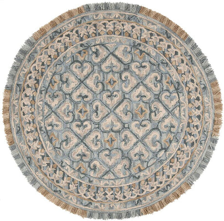 Safavieh Blossom Blm420A Light Beige / Blue Rugs - Safavieh - blm420a - 6r