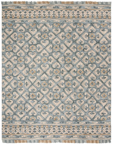 Safavieh Blossom Blm420A Light Beige / Blue Rugs - Safavieh - blm420a - 6r