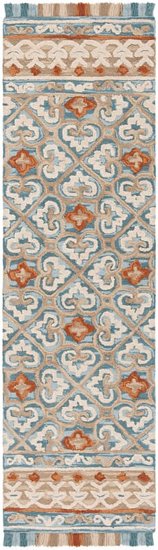 Safavieh Blossom Blm420B Ivory / Blue Rugs - Safavieh - blm420b - 28