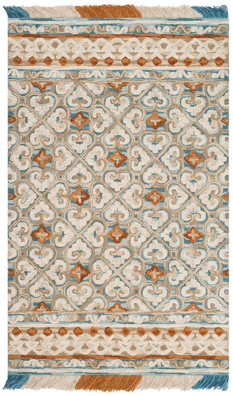 Safavieh Blossom Blm420B Ivory / Blue Rugs - Safavieh - blm420b - 4