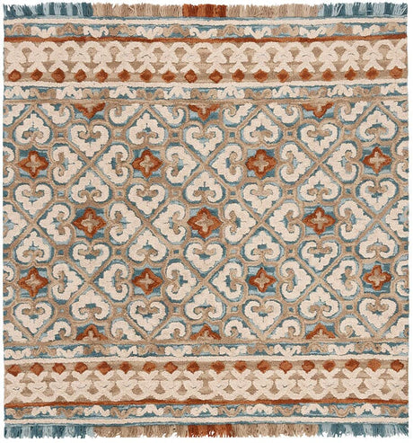 Safavieh Blossom Blm420B Ivory / Blue Rugs - Safavieh - blm420b - 6sq