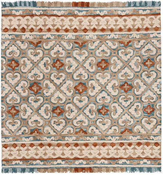 Safavieh Blossom Blm420B Ivory / Blue Rugs.